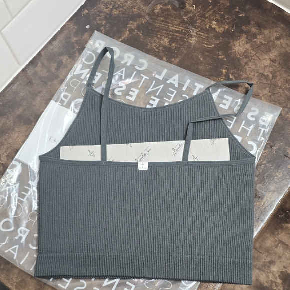 Alexander Jane Charcoal Ribbed Women's Camisole - Picture 2 of 4